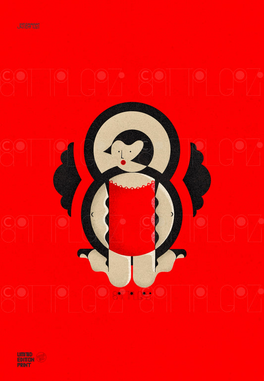 Red White and Black Girl
